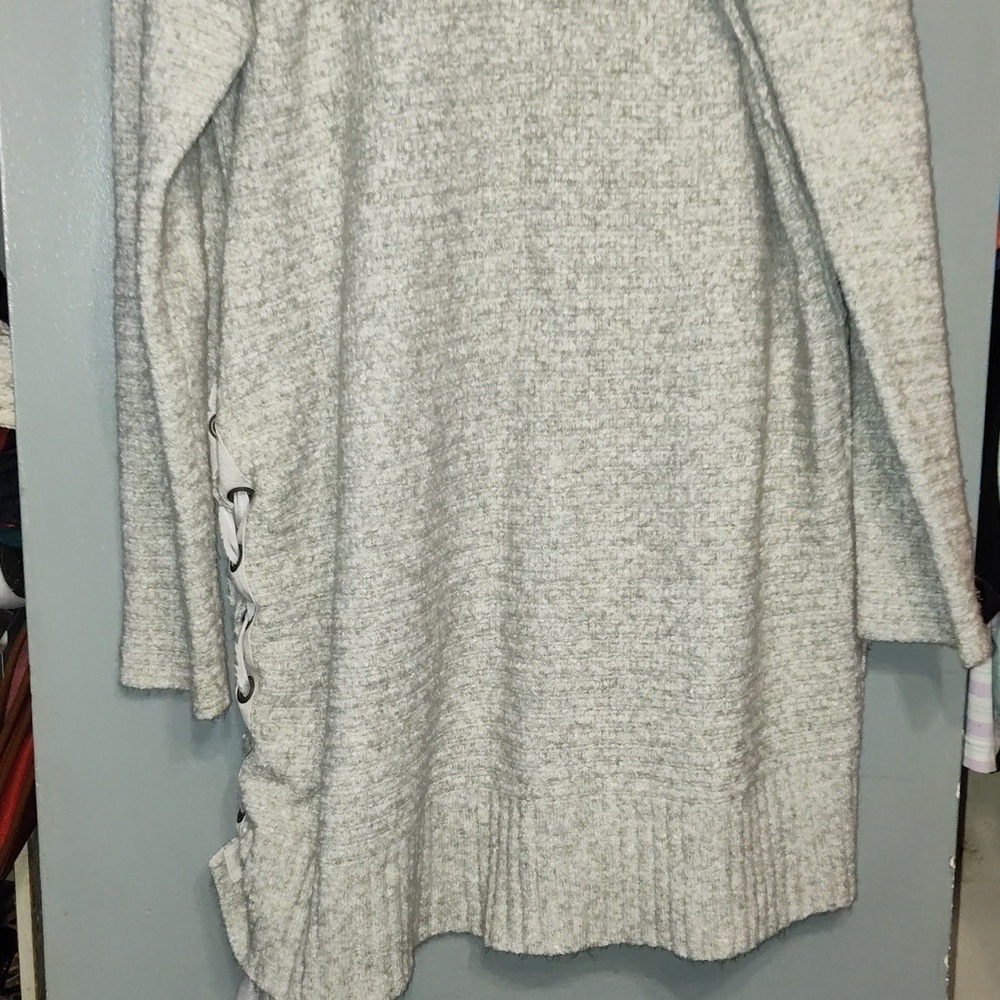 Free People oversized v neck tunic sweater size med - Picture 5 of 9